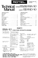 Rotel RMD-90 - Technical manual